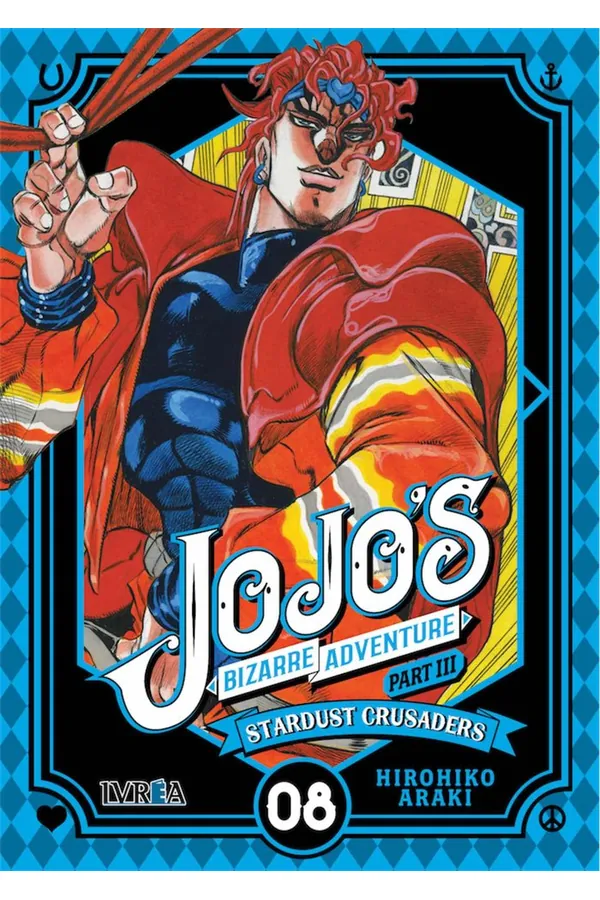 Portada del manga JOJO'S BIZARRE ADVENTURE PARTE 3 STARDUST CRUSADERS 8 - Yakuza Manga