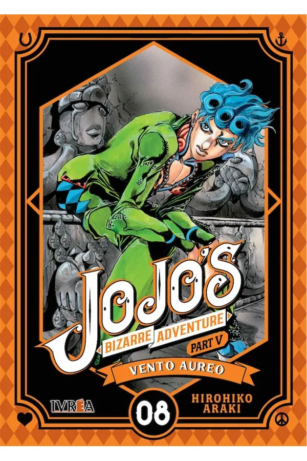 Portada del manga JOJO'S BIZARRE ADVENTURE PARTE 5 VENTO AUREO 8 - Yakuza Manga