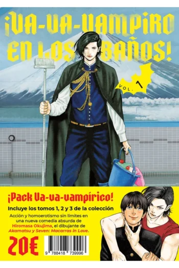 Portada del manga ¡Va-va-vampiro en los baños! - Pack tomos 1 a 3 - Yakuza Manga